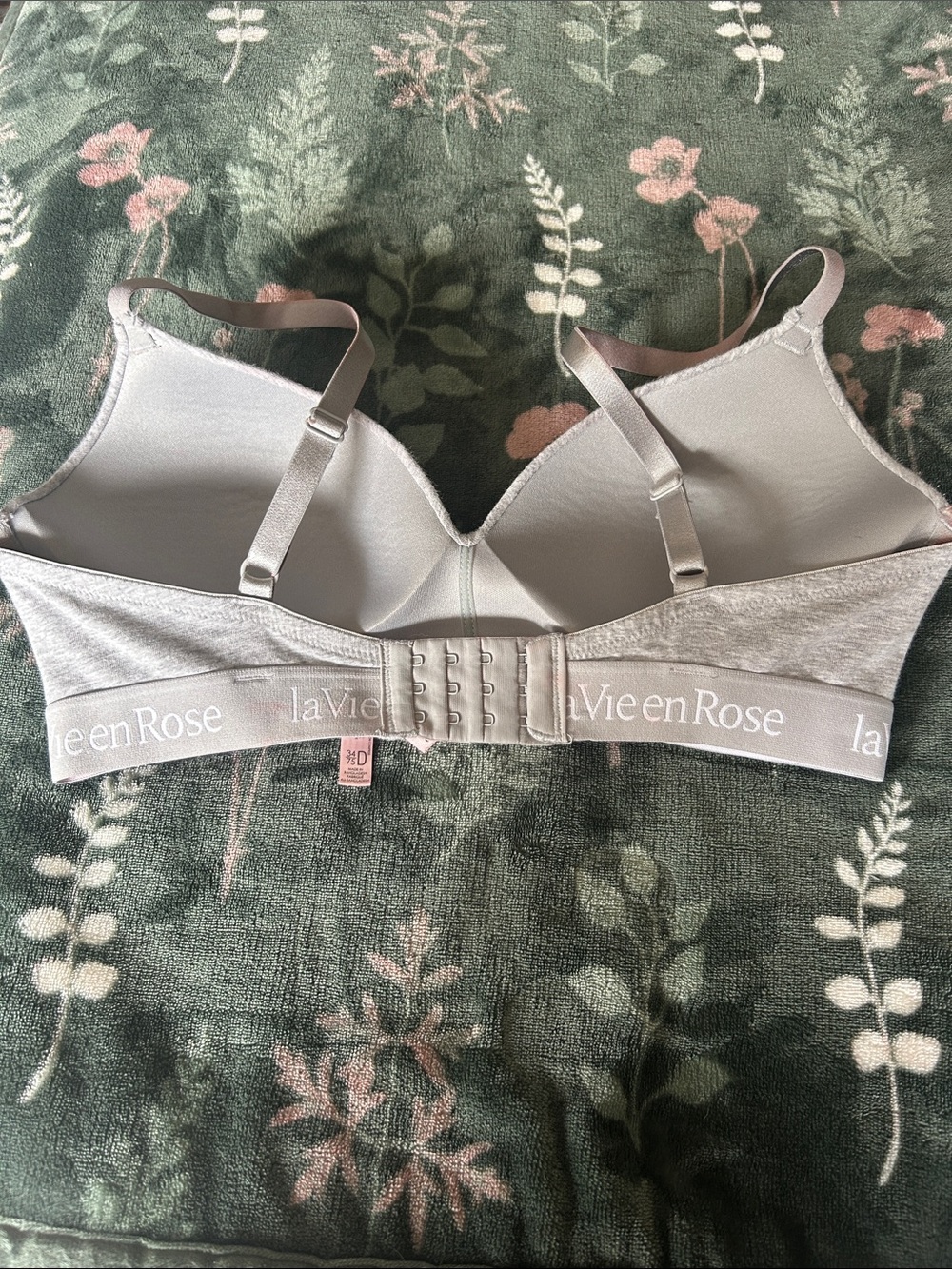 La Vie En Rose Gray Wireless Padded T-Shirt Bra - Picture 2 of 4